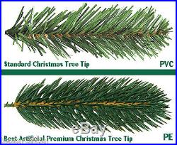 Best Artificial Premium 7ft Hinged Christmas Tree Indoor Realistic 100% PE Tips