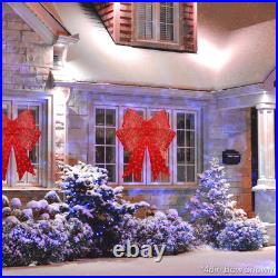 Best Choice Products 36In Pre-Lit XL Christmas Bow Decoration, Large Outdoor LED