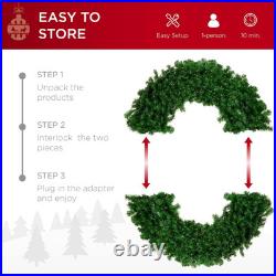Best Choice Products 48In Large Artificial Pre-Lit Fir Christmas Wreath Holiday