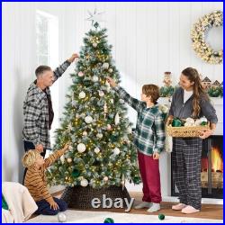 Best Choice Products 6ft Pre-Lit Frosted Scotch Pine Christmas Tree with 946