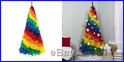 Best Choice Products 7ft Artificial Colorful Rainbow Full Fir Christmas Tree