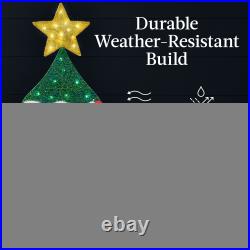 Best Choice Products Lighted 2D Tree Decor 170 LED Lights 3 Gift Boxes 6ft Best Choice Products Lighted 2D Tree Decor 170 LED Lights 3 Gift Boxes 6ft