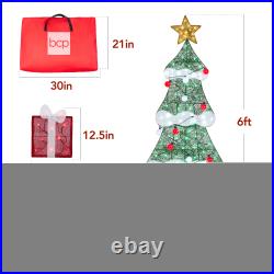 Best Choice Products Lighted 2D Tree Decor 170 LED Lights 3 Gift Boxes 6ft Best Choice Products Lighted 2D Tree Decor 170 LED Lights 3 Gift Boxes 6ft