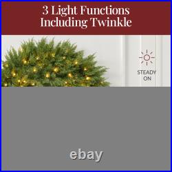 Best Choice Products Pre-Lit Cedar Cypress Realistic Wreath Twinkling LEDs