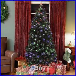 Best Choice Products Pre-Lit Fiber Optic 7′ Green Artificial Christmas Tree