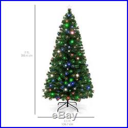 Best Choice Products Pre-Lit Fiber Optic 7' Green Artificial Christmas Tree