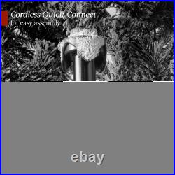 Best Choice Products Pre-Lit Flocked Artificial Aspen Noble Fir Tree Metal Stand
