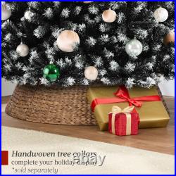 Best Choice Products Unlit Frosted Artificial Spruce Tree withEasy Assembly Black