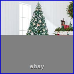 Best Choice Products Unlit Frosted Artificial Spruce Tree withEasy Assembly Blue