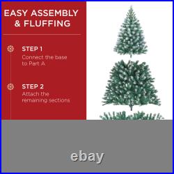 Best Choice Products Unlit Frosted Artificial Spruce Tree withEasy Assembly Blue