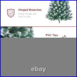 Best Choice Products Unlit Frosted Artificial Spruce Tree withEasy Assembly Blue