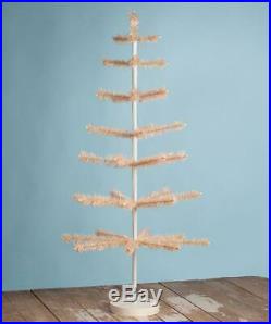 Bethany Lowe 36 Ivory Tea Stained Feather Christmas Tabletop Tree