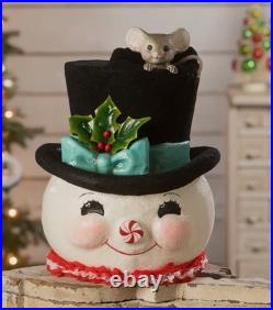 Bethany Lowe Christmas JOLLY SNOWMAN TOP HAT SURPRISE 14#TD2140 NEW