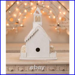 Bethany Lowe Christmas Metallic Light Up Putz Style Church LC1564