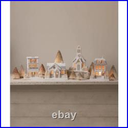 Bethany Lowe Christmas Metallic Light Up Putz Style Church LC1564