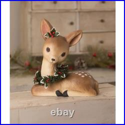 Bethany Lowe Christmas Sweet Fawn With Wreath TJ1310