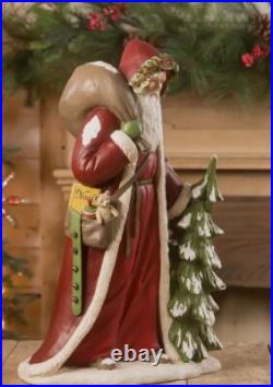 Bethany Lowe Christmas Traditional Father Christmas with Tree 19 NEW