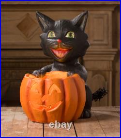 Bethany Lowe Halloween Cat’s Got Your Pumpkin Black Cat New TJ0190