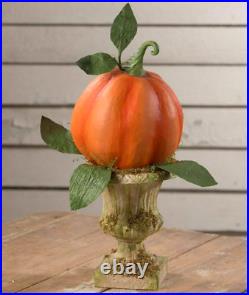 Bethany Lowe Halloween Fall Pumpkin In Urn Plant New TD9063