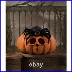 Bethany Lowe Halloween Spider on Pumpkin JOL Large 12×12 Lighted Decoration