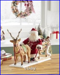 Bethany Lowe Santa in a One Horse Open Sleigh Lrg 22 Figurine TD1161 NEW