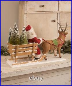 Bethany Lowe Santa in a One Horse Open Sleigh Lrg 22 Figurine TD1161 NEW