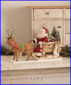 Bethany Lowe Santa in a One Horse Open Sleigh Lrg 22 Figurine TD1161 NEW