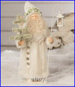Bethany Lowe Vintage Style Christmas White Winter St Nick Santa Container NWT
