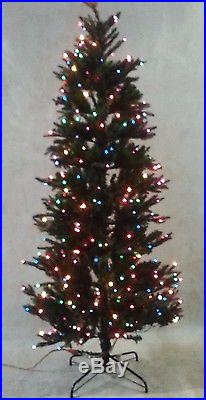 Bethlehem Lights 6.5′ Slim Frasier Christmas Tree Prelit Multi Lights FREE Angel