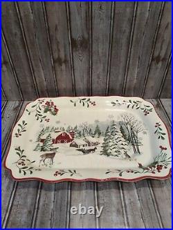 Better Home And Gardens Ceramic Christmas Serving Tray