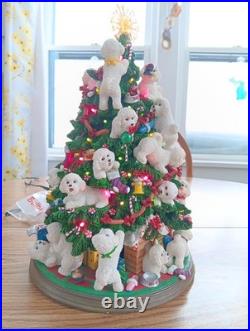 Bichon Frise Christmas Tree Dogs The Danbury Mint Collectable EXTRA BULBS
