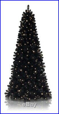 Black 4ft Clear Pre-lit Halloween/Christmas Tree