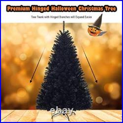 Black 7.5ft Christmas Tree Indoor Outdoor Holiday Decoration Stable Metal Stand
