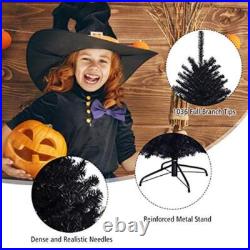 Black 7.5ft Christmas Tree Indoor Outdoor Holiday Decoration Stable Metal Stand