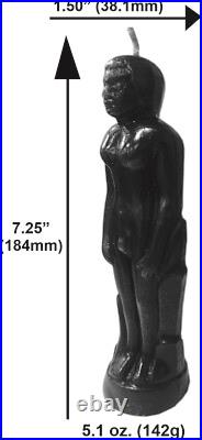 Black Man Image 7.25 Candle Vela Negra Con Imagen De Hombre Pagan Spell Hoodoo