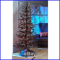 Black Moving Tinsel 7 ft Tree Haunted House Prop Over The Hill Tree etc. New