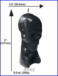 Black Skull Image 5.5 Candle Vela Craneo Cuello Negro Wicca Pagan Spell Hoodoo