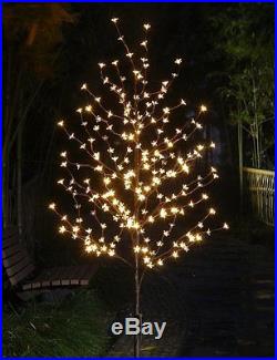 Blossom Christmas Tree White Light Indoor Outdoor Holiday Decor 6 Ft LED PVC