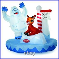 Blow-Up Inflatable Rudolph Christmas Tree Wrap with Built-In LED Lights Holiday