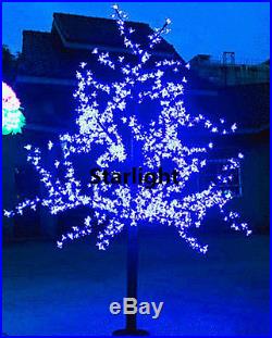 Blue 6.5ft/2m LED Cherry Blossom Tree 864 LEDs Home Wedding Party Outdoor Decor