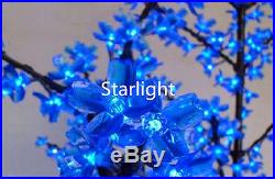Blue 6.5ft/2m LED Cherry Blossom Tree 864 LEDs Home Wedding Party Outdoor Decor