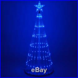 Blue LED Animated Light Show Motion Christmas Tree Outdoor Decoration 14 Effects