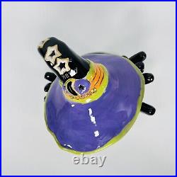 Blue Sky Clayworks Spider Witch Pumpkin Patch Halloween Tealight Candle Holder