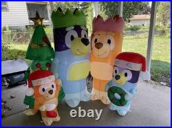Bluey Heeler Family Holiday Inflatable Christmas Yard Decor 8'- Christmas Party
