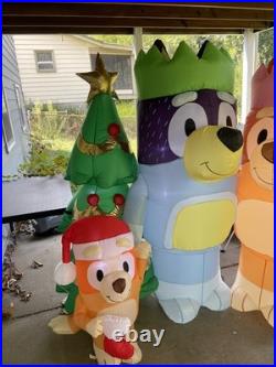 Bluey Heeler Family Holiday Inflatable Christmas Yard Decor 8'- Christmas Party