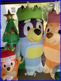 Bluey Heeler Family Holiday Inflatable Christmas Yard Decor 8'- Christmas Party