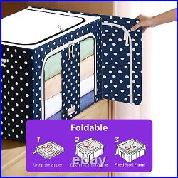Blushbees Oxford Fabric LARGE (20×16×15 INCH), BLUE POLKA (4 BOXES PACK)