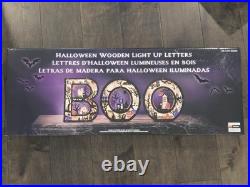 Boo Halloween Light-Up Wood Mantel Letters