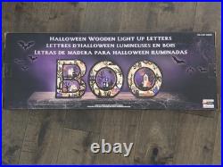 Boo Halloween Light-Up Wood Mantel Letters