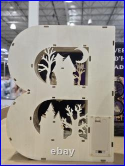 Boo Halloween Light-Up Wood Mantel Letters